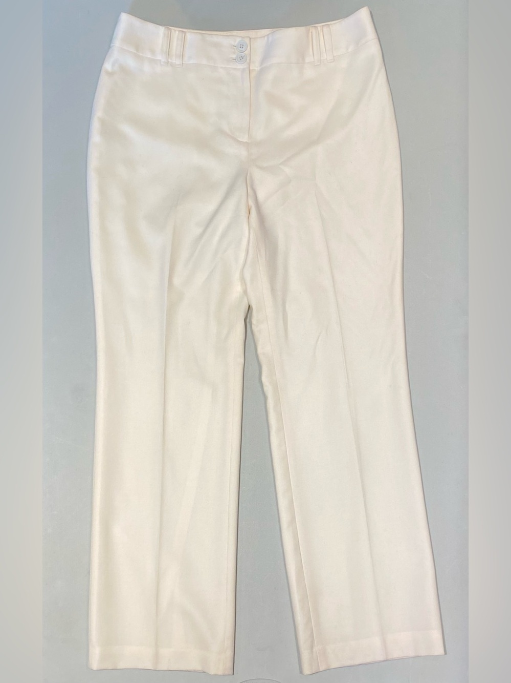 LOFT Ann Fit Cream Wool Dress Pants, size 10